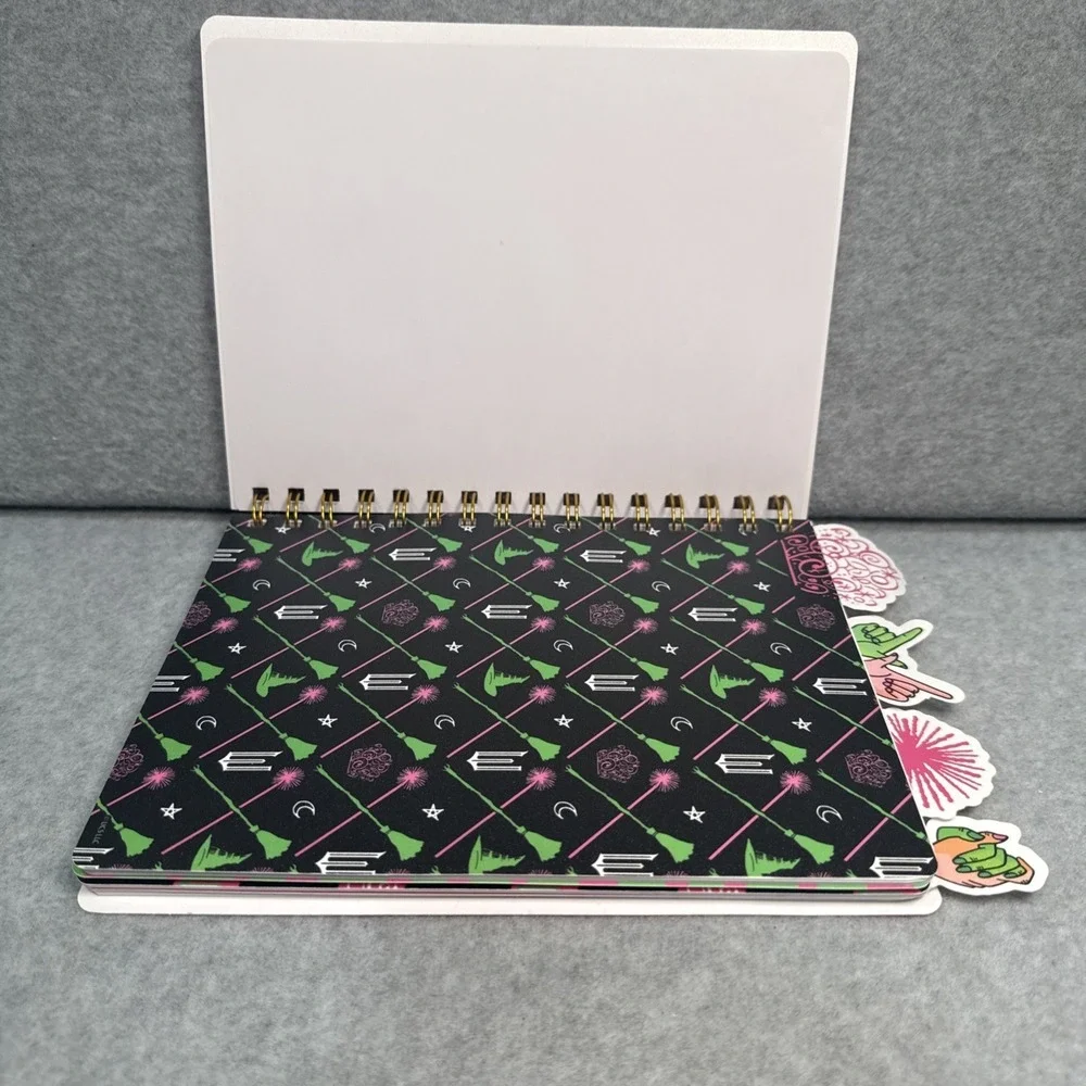 Universal Studios Wicked Glinda Spiral‎ Notebook Tabs Journal Pink 6x9